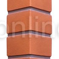 Планка угол наружный фактурный для термосайдинга «Кирпич красный»