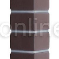 Планка угол наружный фактурный для термосайдинга «Кирпич коричневый»