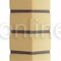 Планка угол наружный фактурный для термосайдинга «Кирпич светло-желтый»