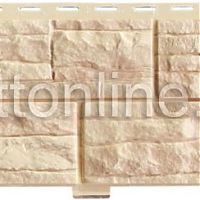 Сайдинг Доломит цокольный, серия "Скалистый Риф" Карамель 2м