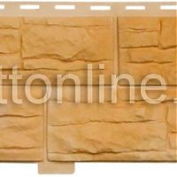 Сайдинг Доломит цокольный, серия "Скалистый Риф премиум" Терракот 2м