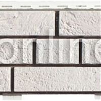 Фасадный сайдинг Доломит серия "Кирпич Славянка", белый с прокрашенным швом