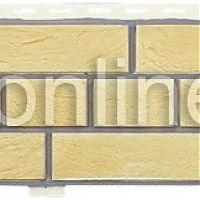 Фасадный сайдинг Доломит серия "Кирпич Славянка", желтый прокрашенный